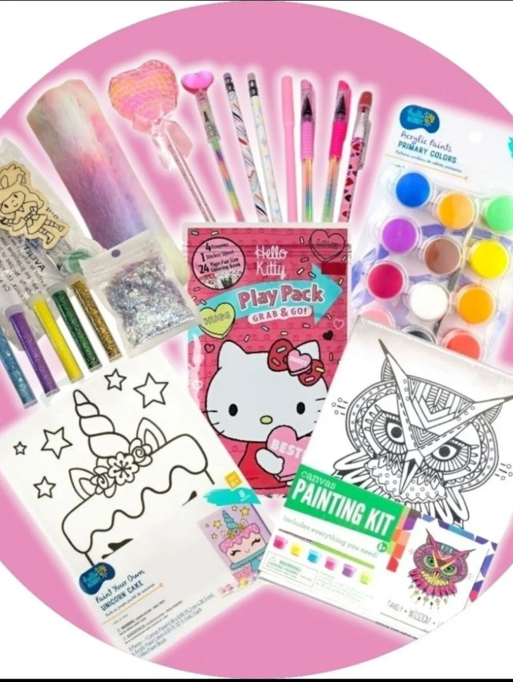 Art Craft Paint Set With Hello Kitty Craft & Party Pack
